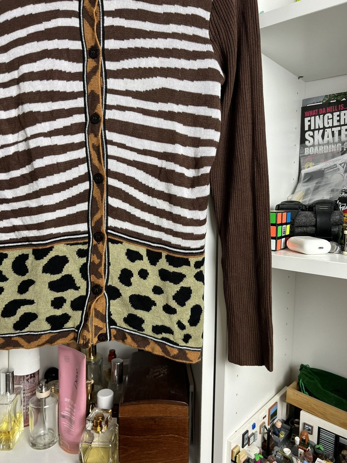 Designer × Kenzo × Vintage Vintage y2k Kenzo zebra print button up cardigan sweater XL Size XL / US 12-14 / IT 48-50 - 4 Thumbnail