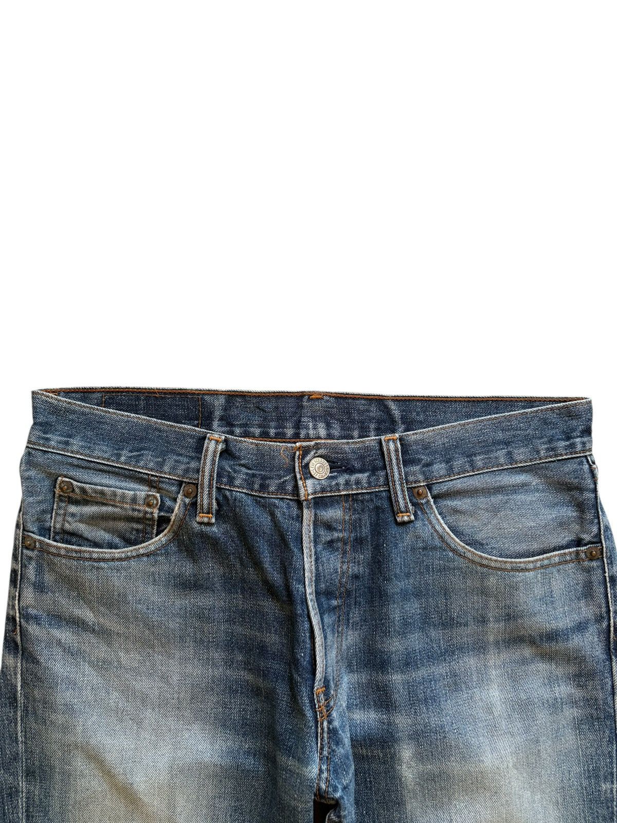 Levi's × Levi's Vintage Clothing Vintage 90s Levis 577 Faded Blue Wash Distress Bootcut Jeans Size 32" / US 10 / IT 46 - 4 Thumbnail