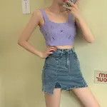 Japanese Brand × Vintage Women Flower Embroidery Knitted Crop Size ONE SIZE - 3 Thumbnail