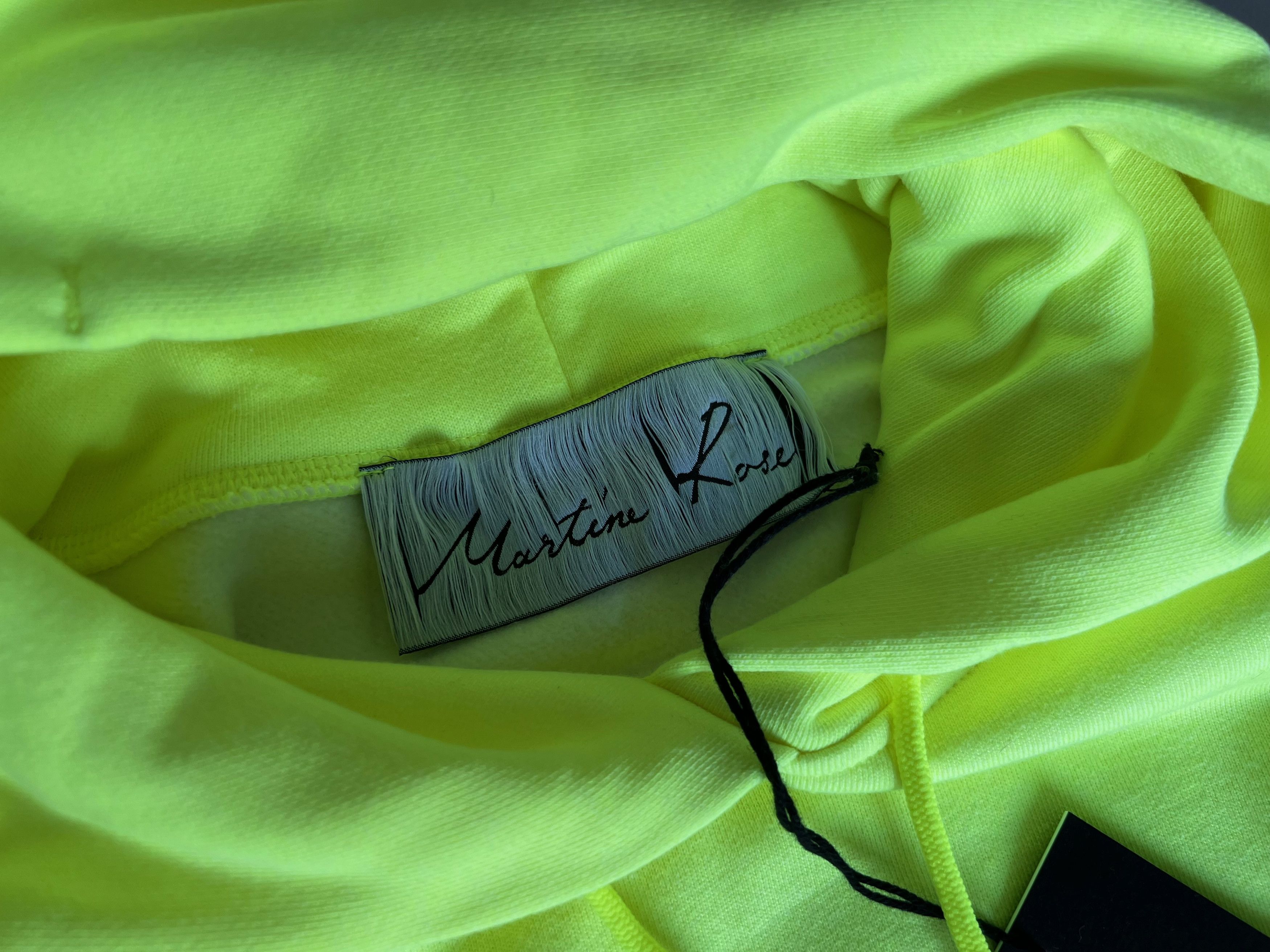 Martine Rose Martine Rose Embroidered Logo Hoodie, Neon Yellow, Size S Size US S / EU 44-46 / 1 - 7 Thumbnail