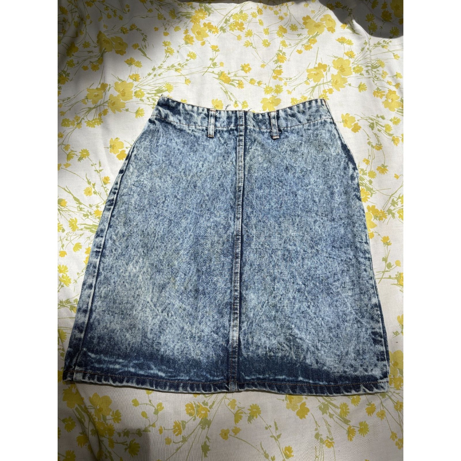 Vintage Bongo Skirt WMN 5 (24") Gene Montesano Denim 80s/90s Grunge Size 24" / US 00 / IT 34 - 2 Thumbnail
