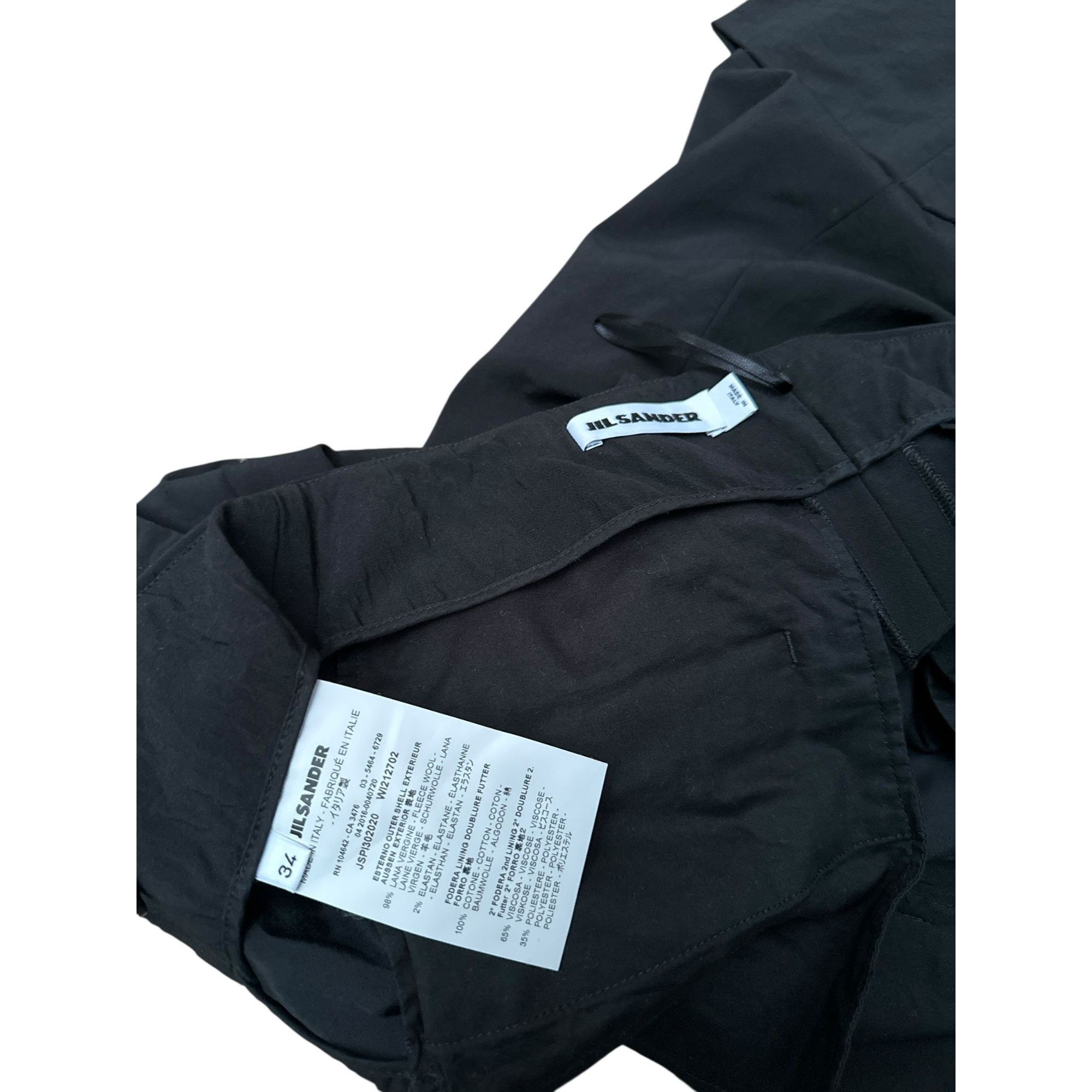 Jil Sander Black Wool Tailored Pants Size 25" / US 0 / IT 36 - 7 Thumbnail