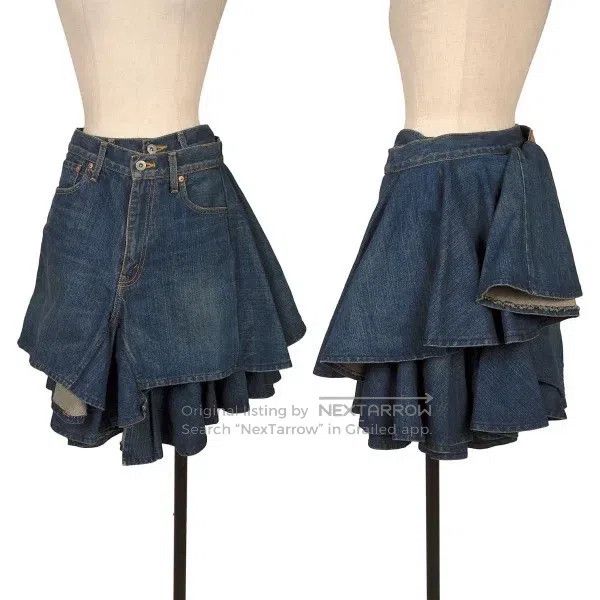 Junya Watanabe Junya Watanabe size XS Blue vintage denim design sense hal Size 23" - 1 Thumbnail