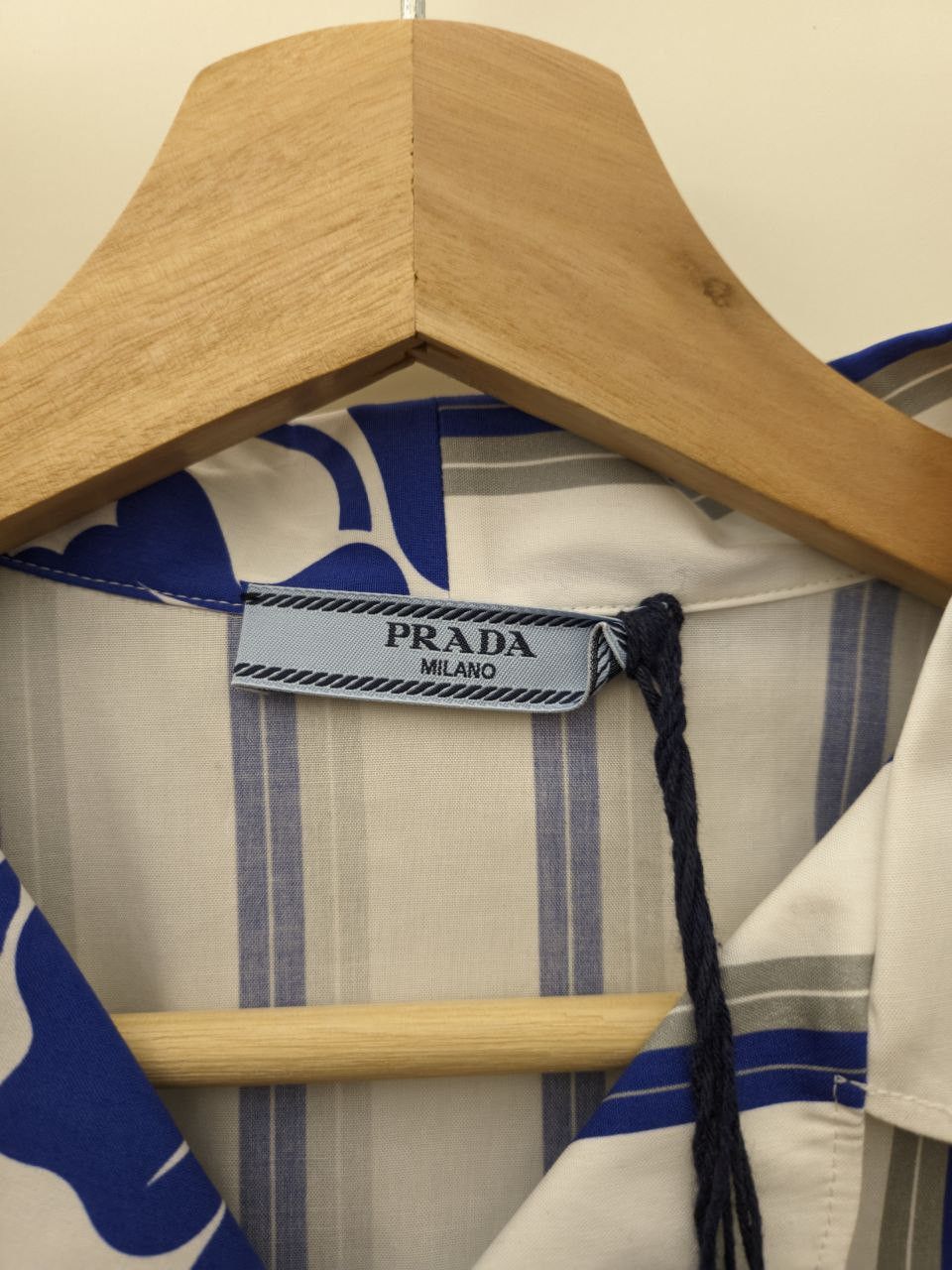 Prada *New* Floral Striped Double Match Split Bowling Shirt Size US M / EU 48-50 / 2 - 3 Thumbnail