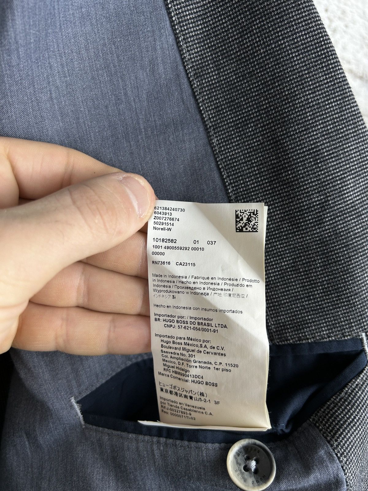 Hugo Boss × Vintage Mens Hugo Boss Blazer grey luxury jacket slim fit 42R / 52 Size 42R - 12 Thumbnail