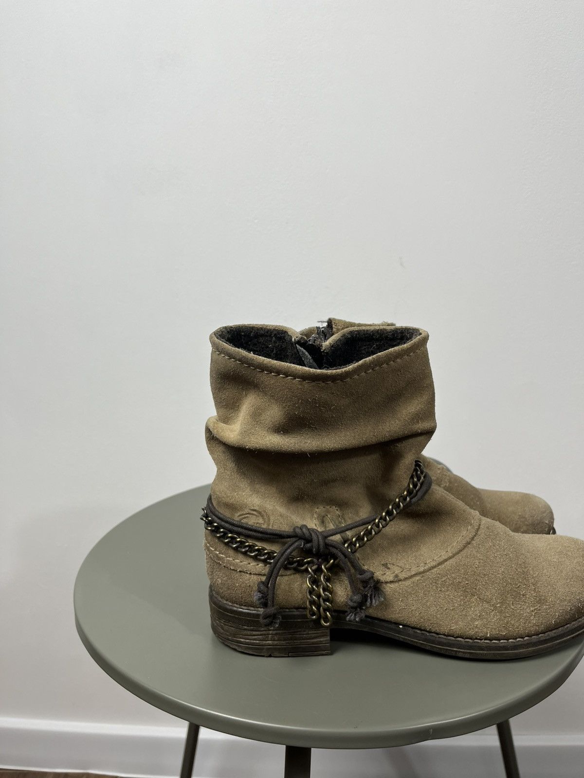 Other Vintage Suede Slouch Boots with Chains and Tassels Size 39 Size US 9 / IT 39 - 5 Thumbnail