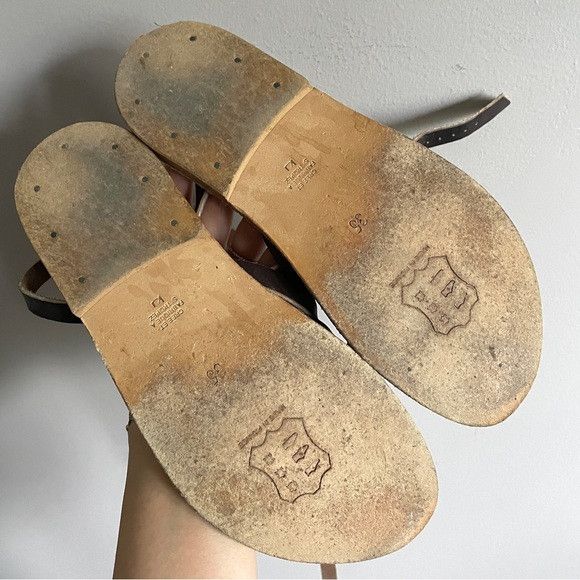 K.Jacques K Jacques Brown Zenobie Flat Leather Sandals - 35/5 🇫🇷 Size US 5 / IT 35 - 5 Thumbnail