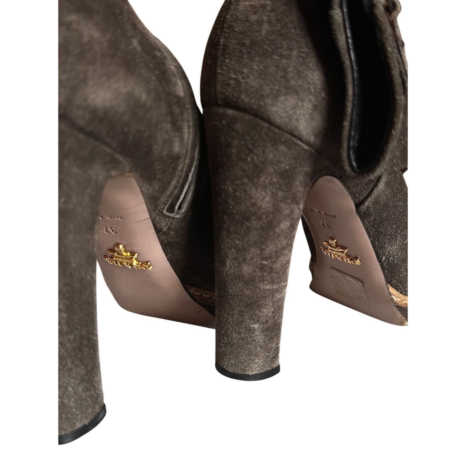 Prada Prada Brown Suede Ankle Boot Size US 6.5 / IT 36.5 - 4 Thumbnail