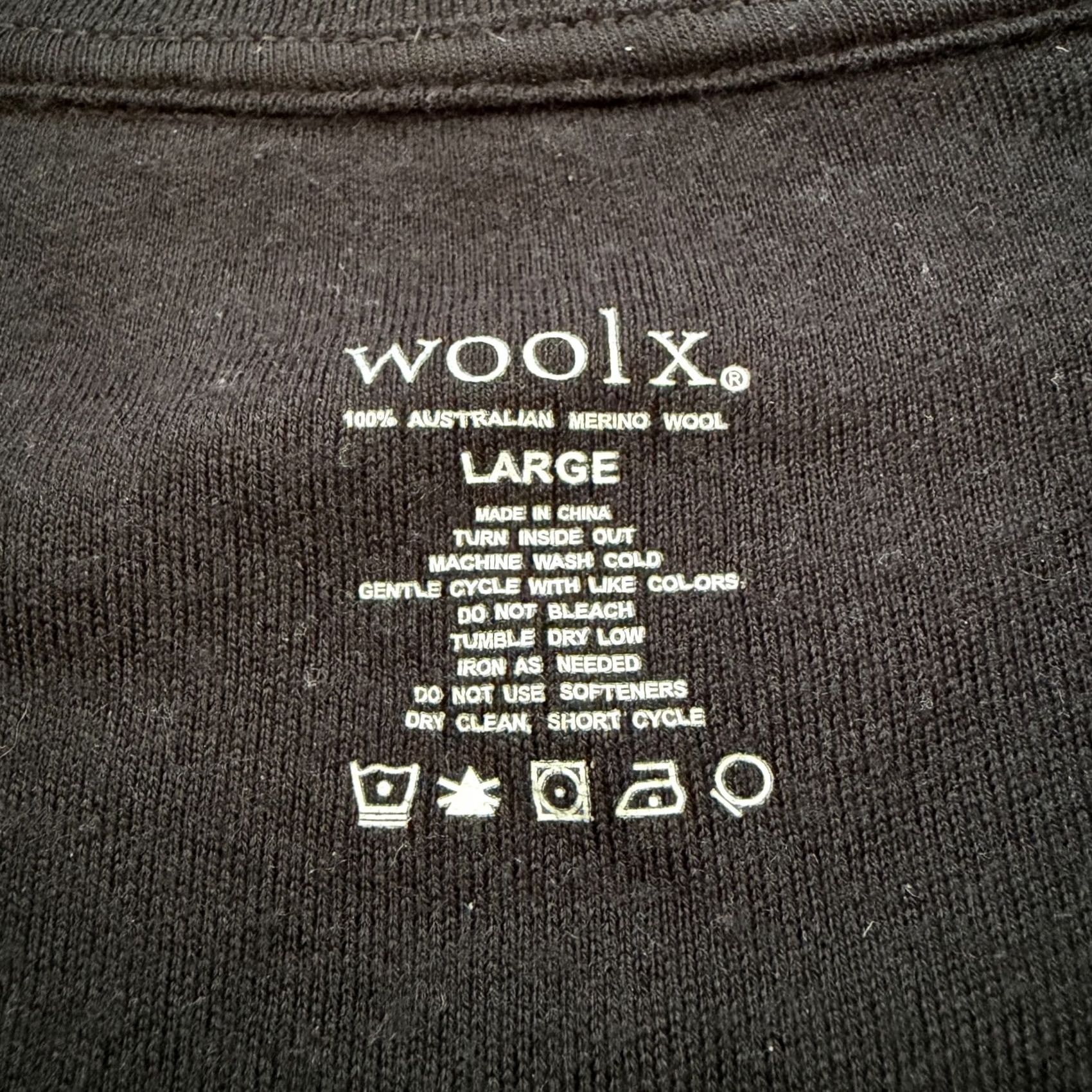 Vintage WoolX 100% Australian Merino Wool Midweight 1/4 Zip Black Men's Size L Size US L / EU 52-54 / 3 - 5 Thumbnail