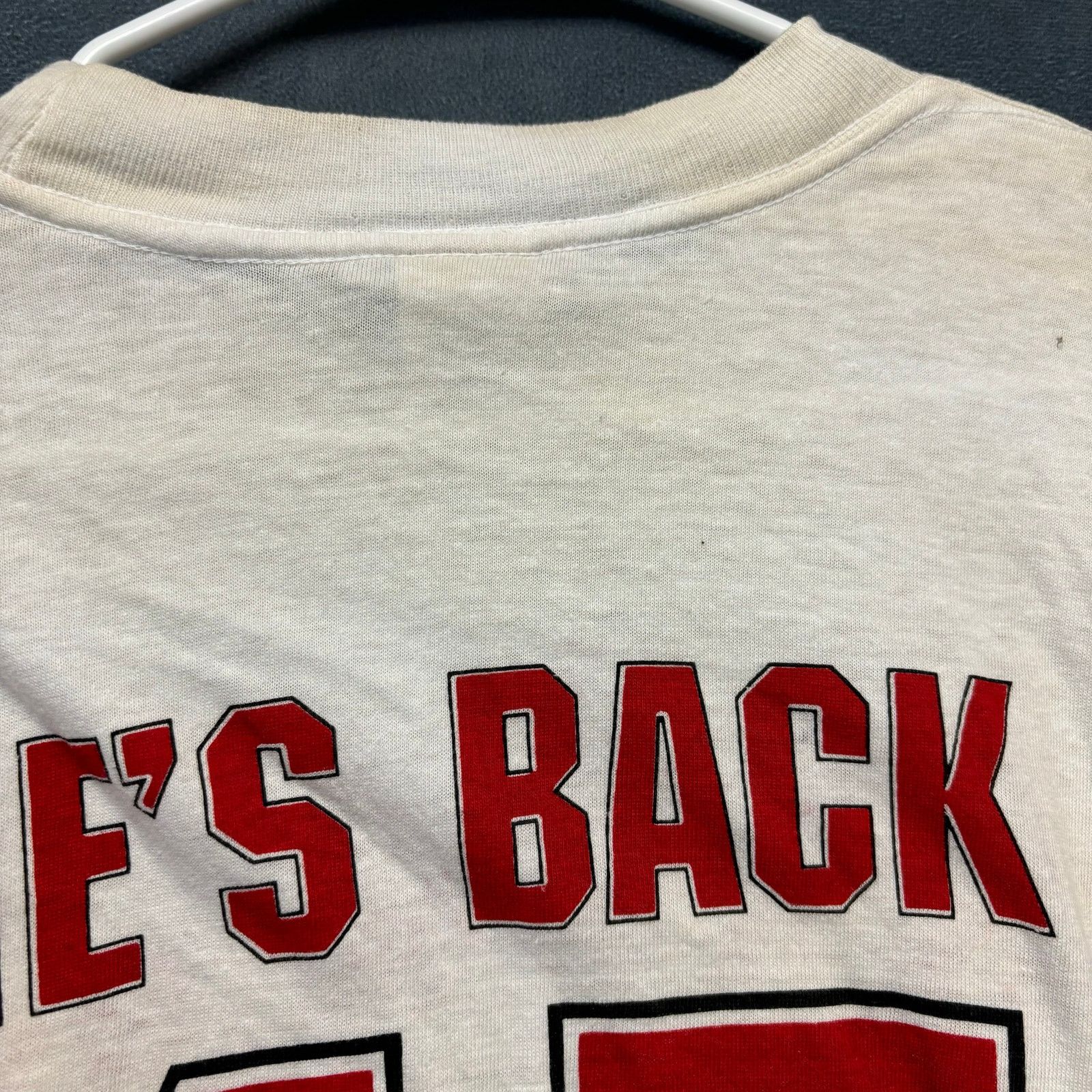 Other Short Hills Tee Vintage Michael Jordan Shirt 45 Hes Back Size US XL / EU 56 / 4 - 13 Thumbnail