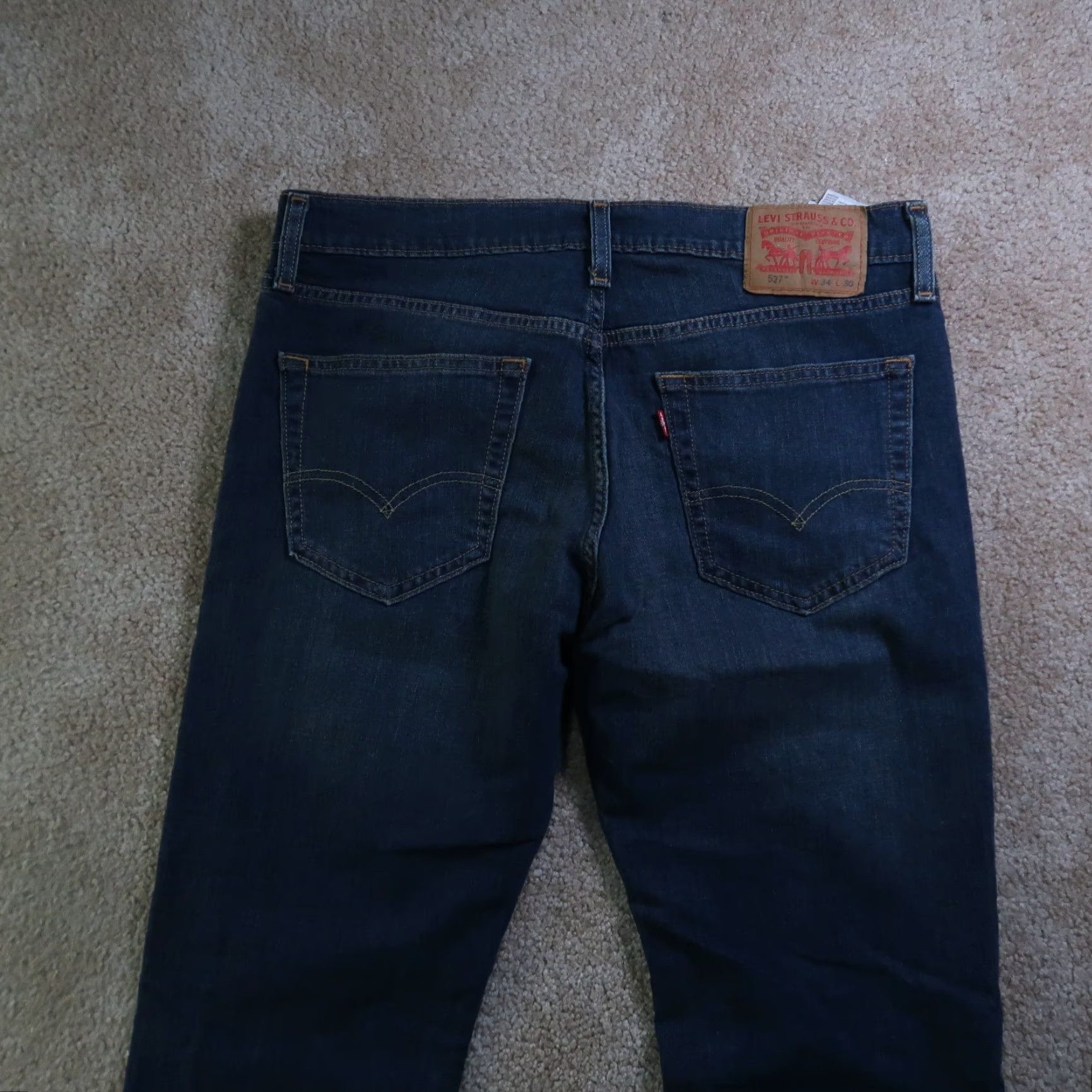 Levi's VINTAGE Levi's Jeans 527 Bootcut 34x30 Denim Blue Men Regular 5-Pocket Western Cowboy Belt Zip Button Logo Zipper Size US 34 / EU 50 - 3 Thumbnail
