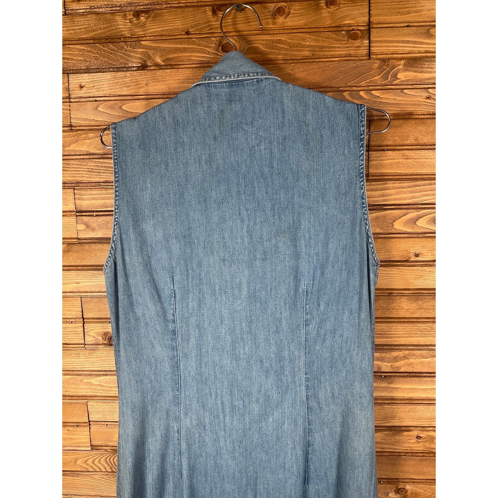 Other Limited Jeans Light Denim Pearl Snap Dress Medium Vintage Size M / US 6-8 / IT 42-44 - 4 Thumbnail