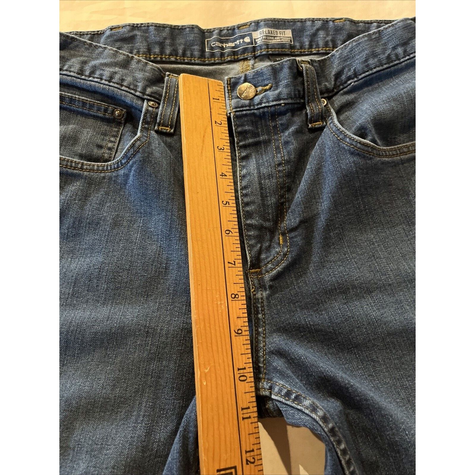 Carhartt Carhartt Jeans Men’s 32x30 Relaxed Fit Denim Blue Dark Wash Size US 32 / EU 48 - 8 Thumbnail