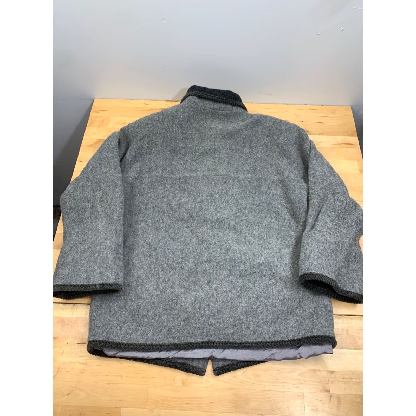 Vintage VINTAGE St. John's Bay Jacket Womens 10P Petite Gray Wool Blend Zip Collared #8086 Size L / US 10 / IT 46 - 2 Thumbnail