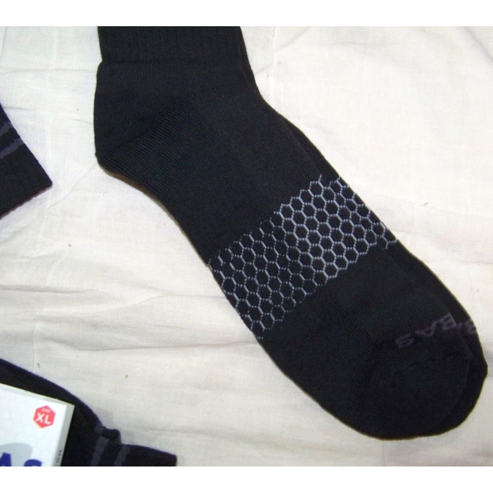 Vintage Bombas Socks Mens XL Mid Calf Black Crew Socks New Size ONE SIZE - 5 Thumbnail
