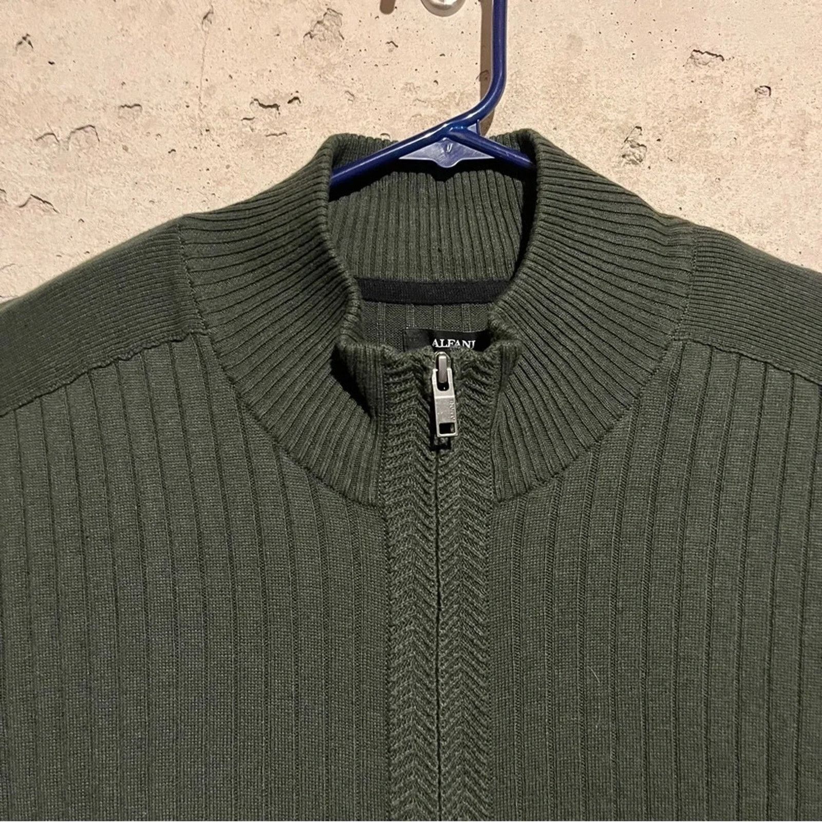Alfani NWT ALFANI Men's Full Zip Up Ribbed Nordic Sweater Size XL Size US XL / EU 56 / 4 - 3 Thumbnail