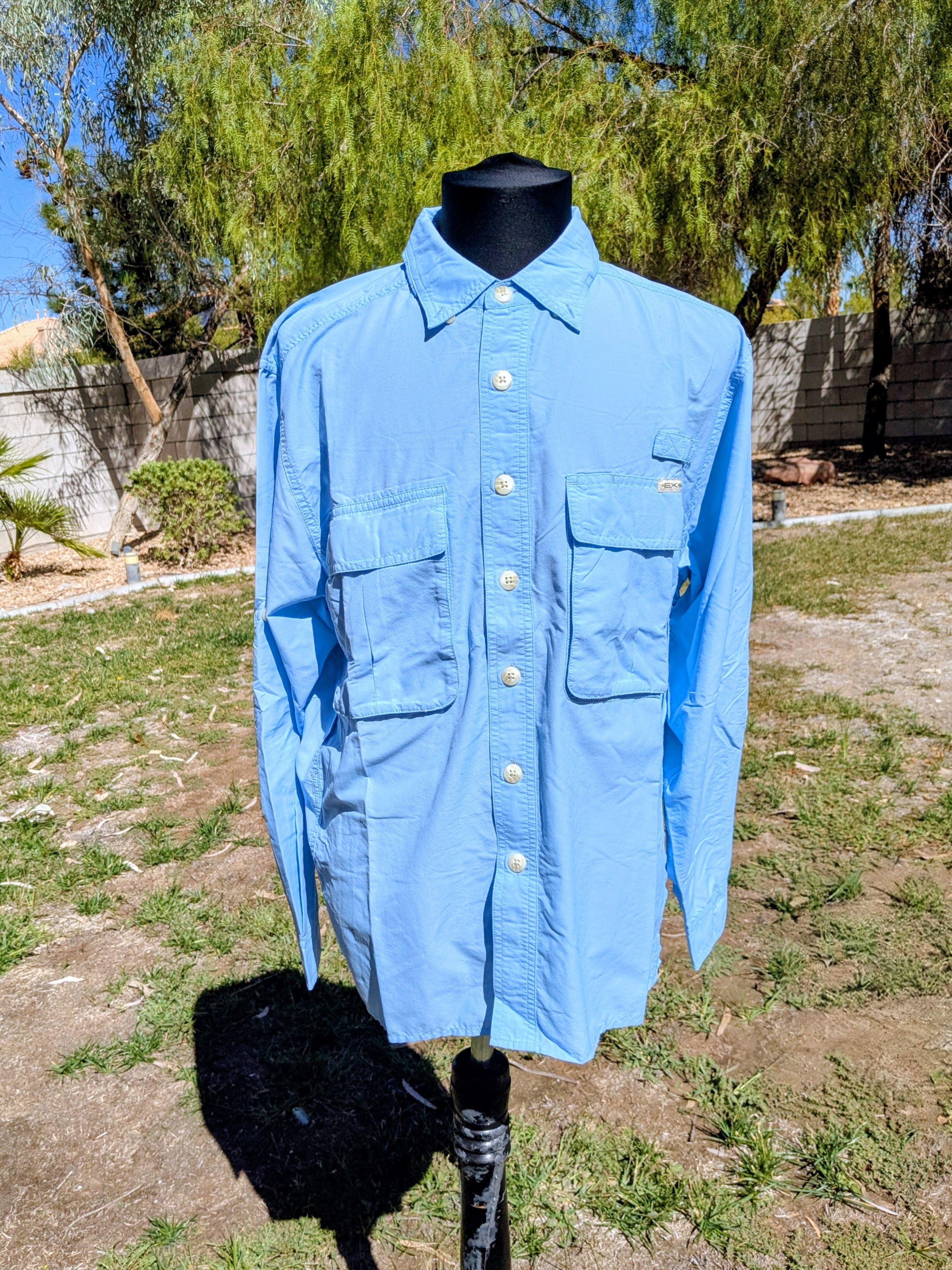 ExOfficio ExOfficio Adventure Travel Sky Blue Air Strip L/S Shirt Size US S / EU 44-46 / 1 - 1 Thumbnail