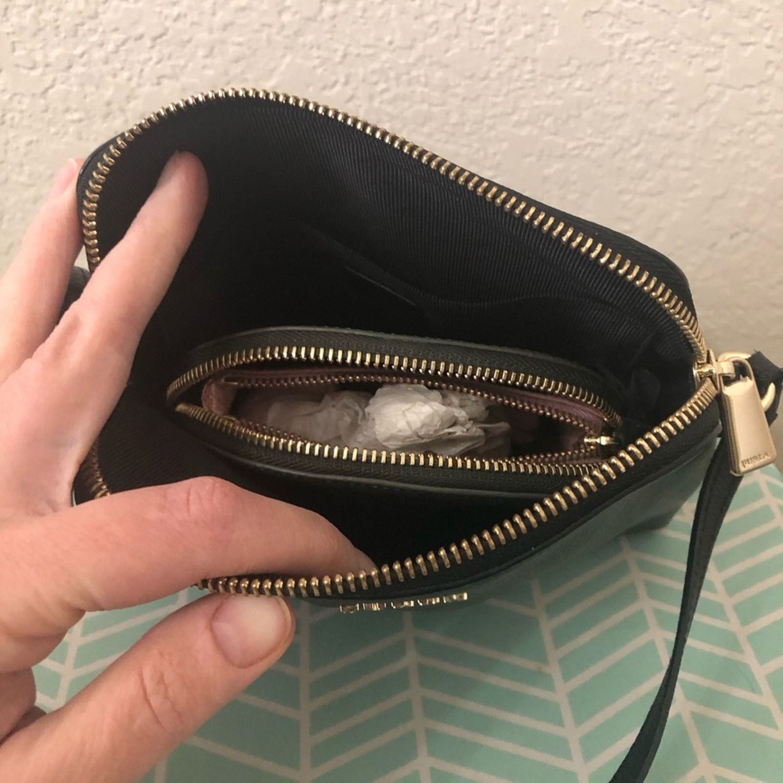 Furla FURLA Extra Large Boheme Leather Crossbody Purse Set Black Size ONE SIZE - 6 Thumbnail