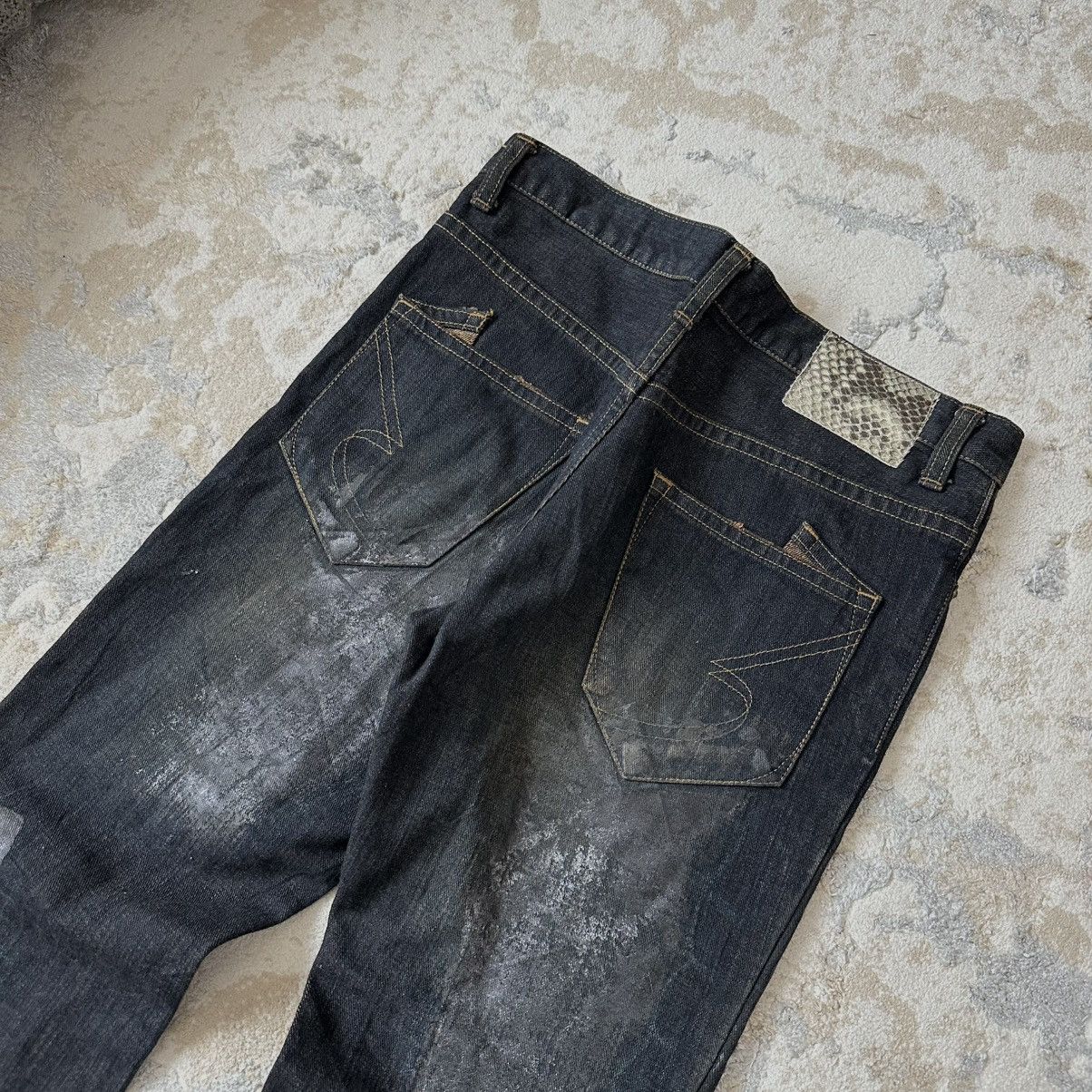 semanticdesign rare SEMANTIC DESIGN waxed snakeskin denim flare Size US 32 / EU 48 - 7 Thumbnail