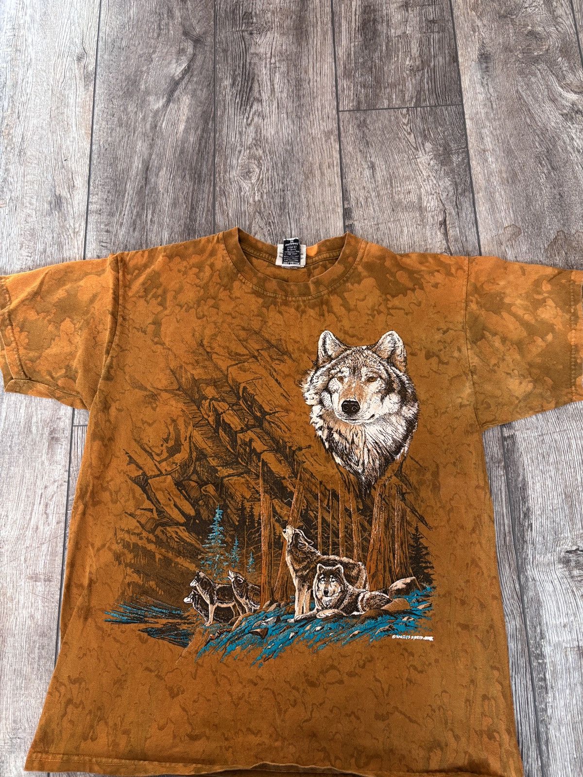Vintage Tie dye vintage wolf shirt Size US M / EU 48-50 / 2 - 2 Thumbnail