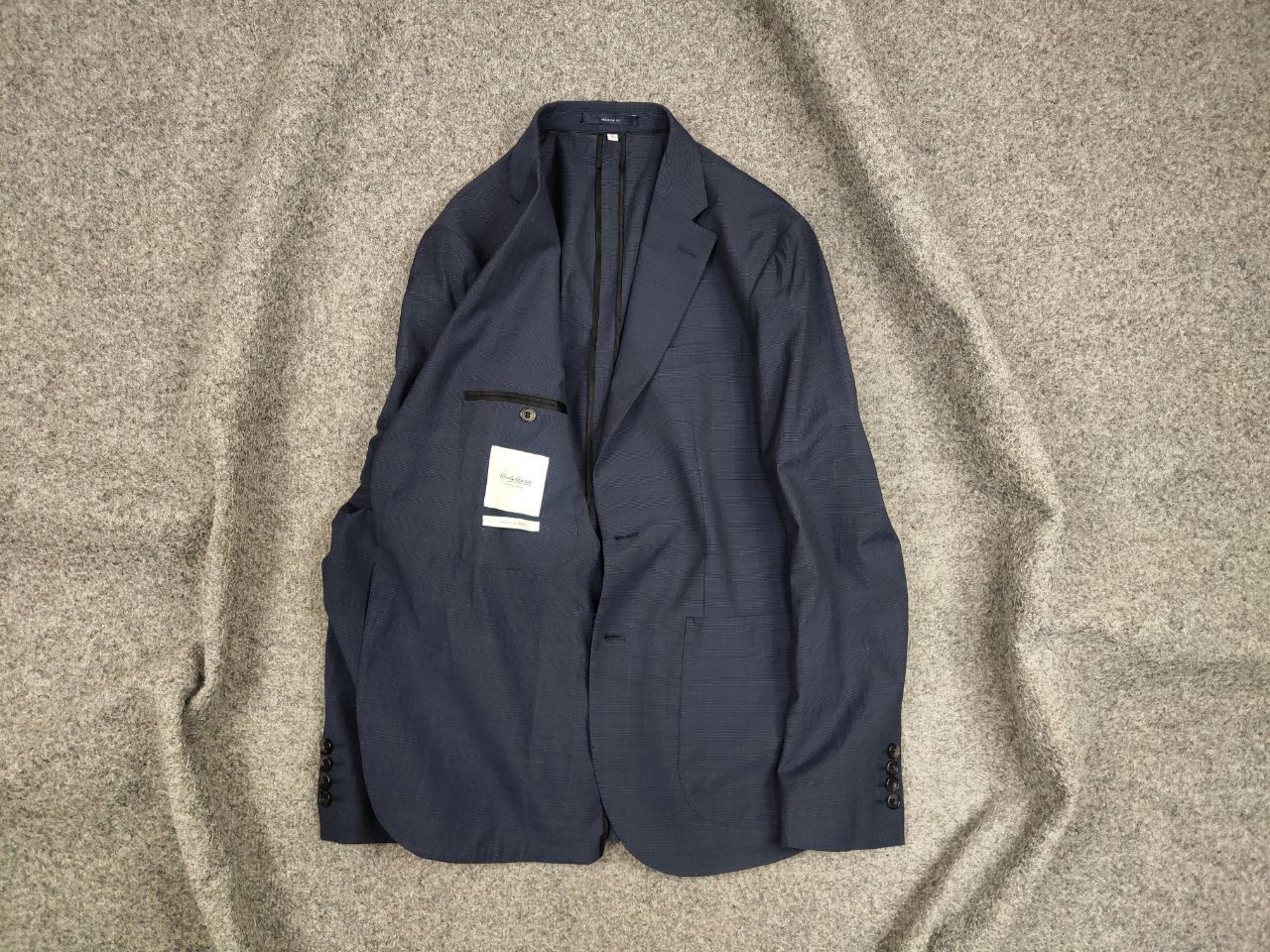 Hardy Amies Hardy Amies Design Wool Cotton Two Button Blazer Jacket Blue Size 48R - 1 Thumbnail