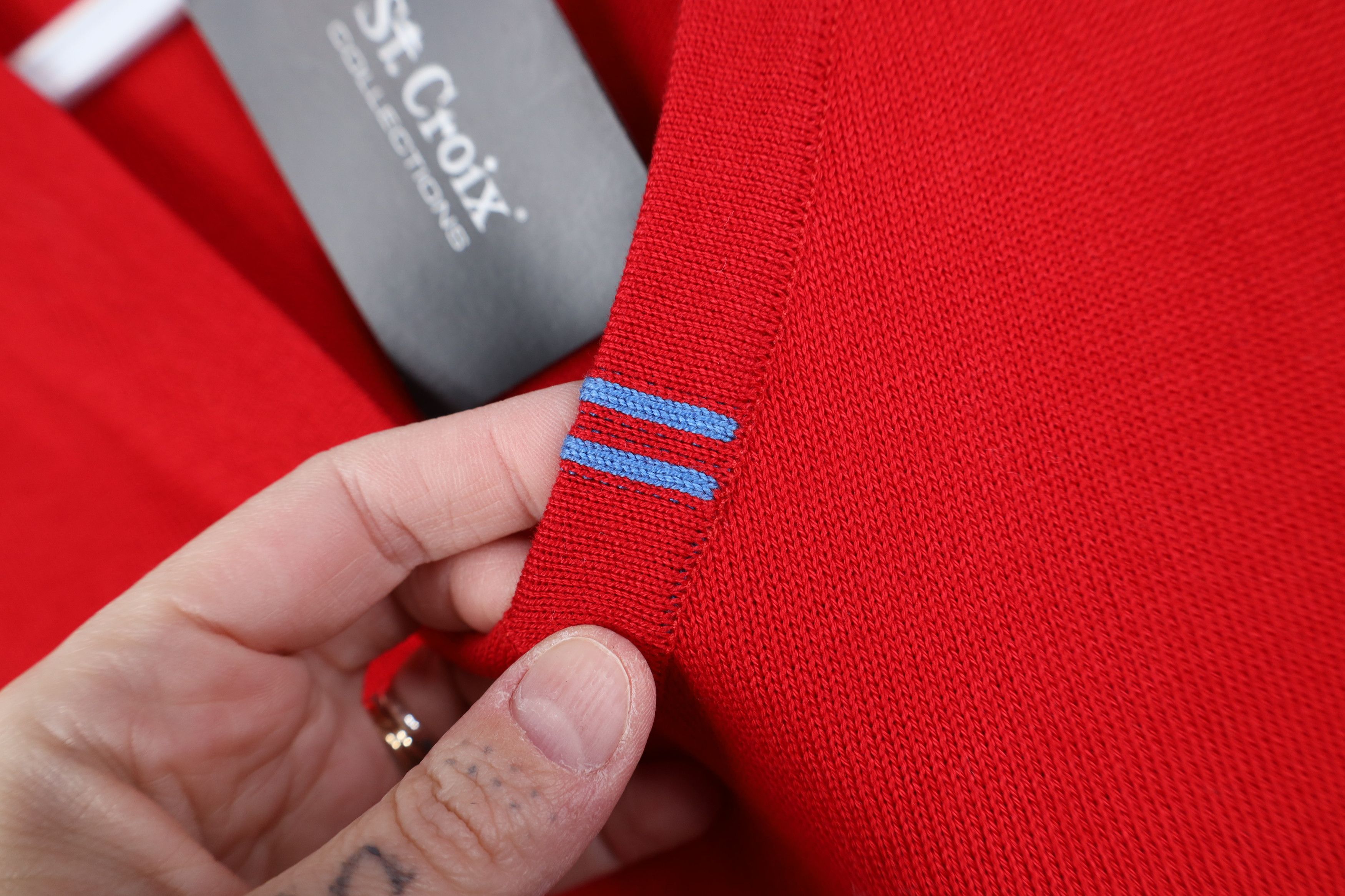 St. Croix Deadstock Vintage St Croix Ribbed Knit V-Neck Sweater USA Size US XL / EU 56 / 4 - 6 Thumbnail