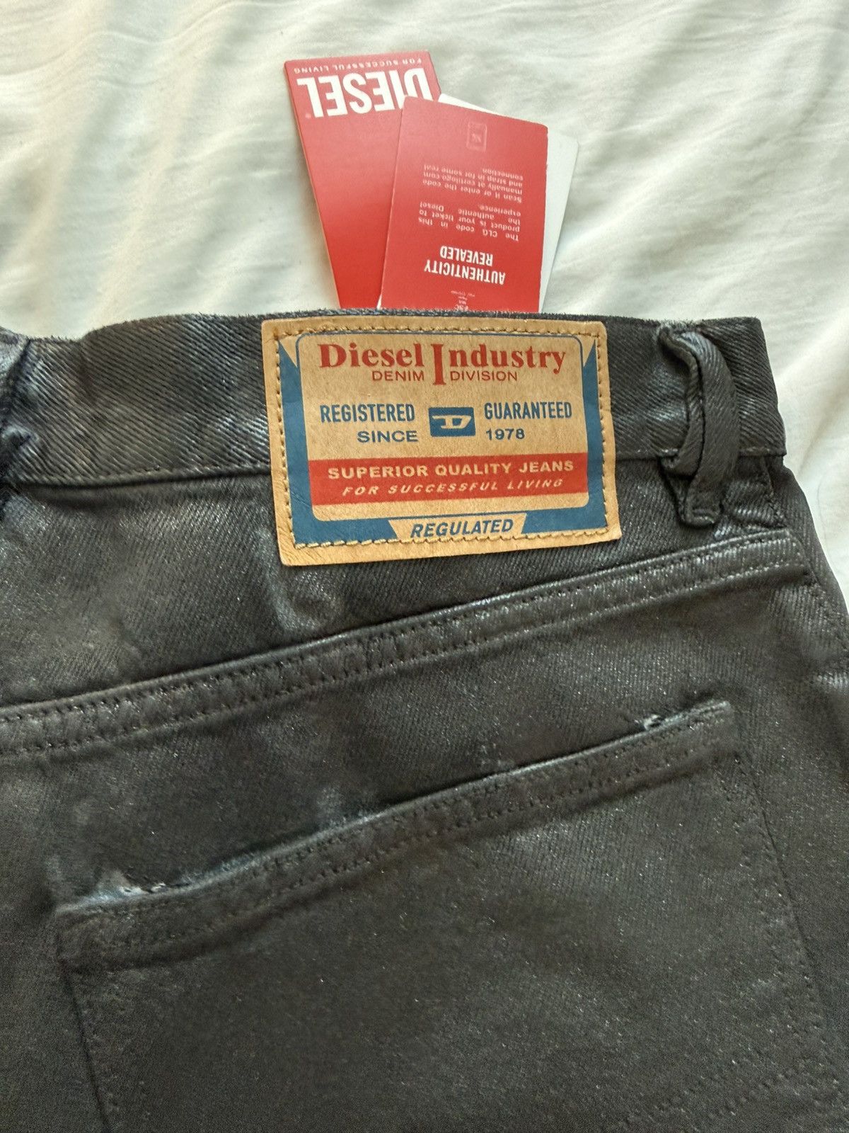 Diesel Diesel Slim Fit Metallic Jeans Size US 31 - 3 Thumbnail