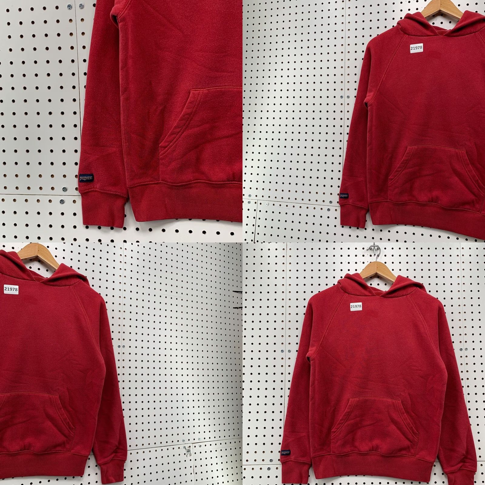 Jansport VINTAGE Jansport Hooded Sweatshirt Red Womens Small Pullover Hoodie Size S / US 4 / IT 40 - 8 Thumbnail