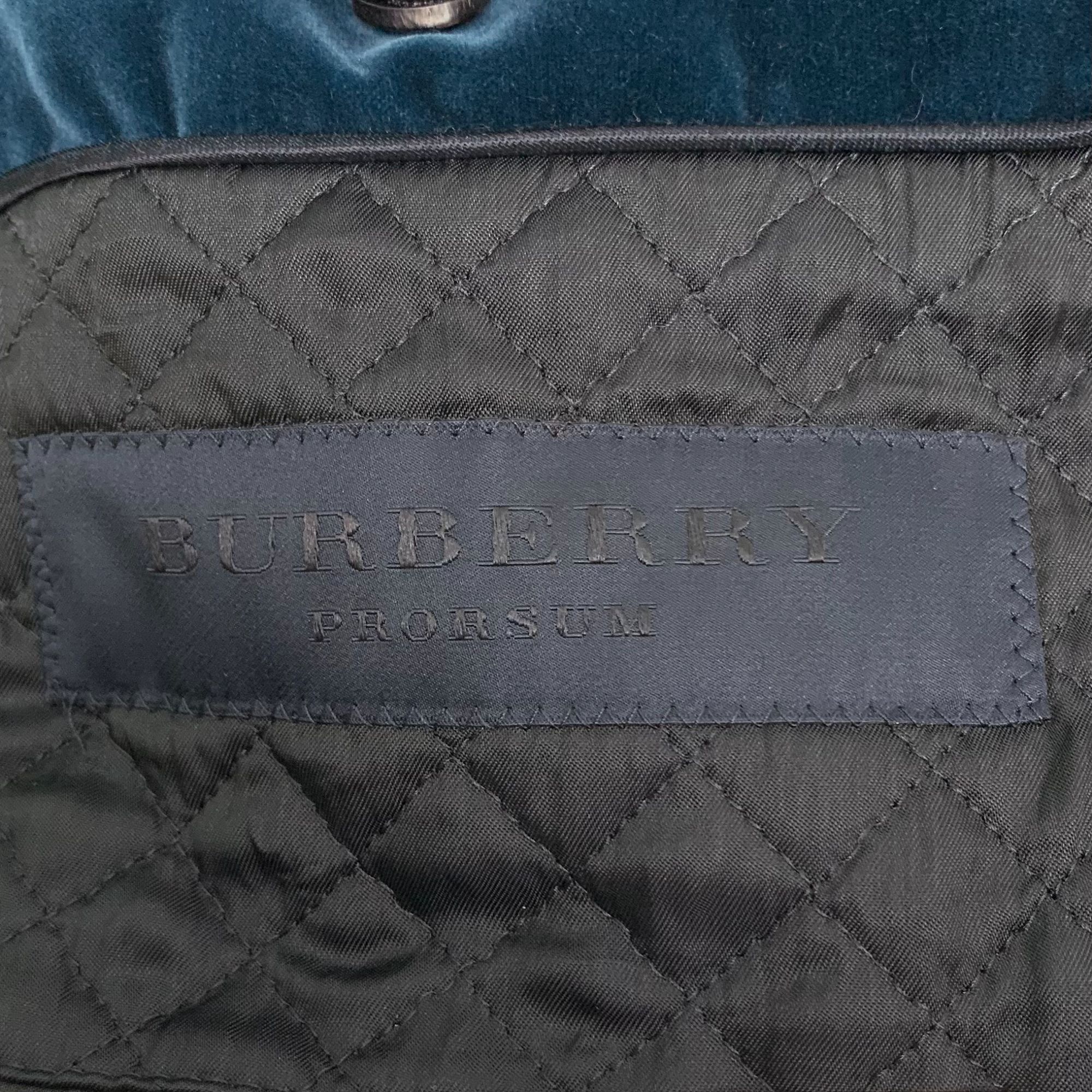 Burberry [Burberry] Blue Cotton Suede Notch Lapel Blazer 48 (M) Size 42R - 7 Thumbnail