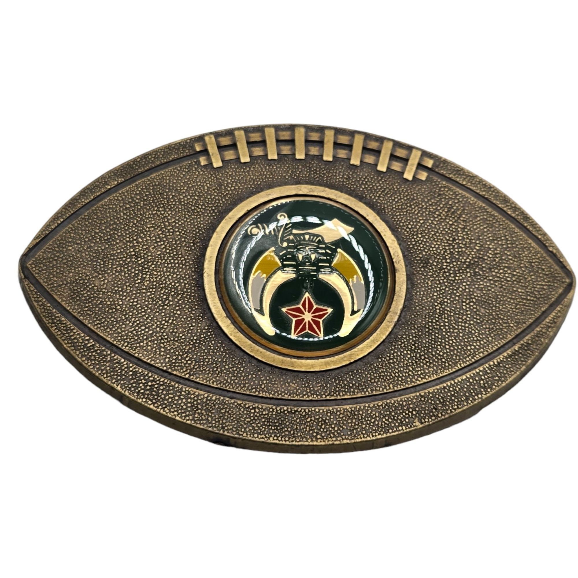 Vintage Vintage Shriners Masonic Football Belt Buckle Fraternal Orga Size ONE SIZE - 11 Thumbnail