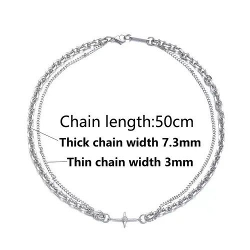 Other Double Chain Cross Necklace Size ONE SIZE - 3 Thumbnail