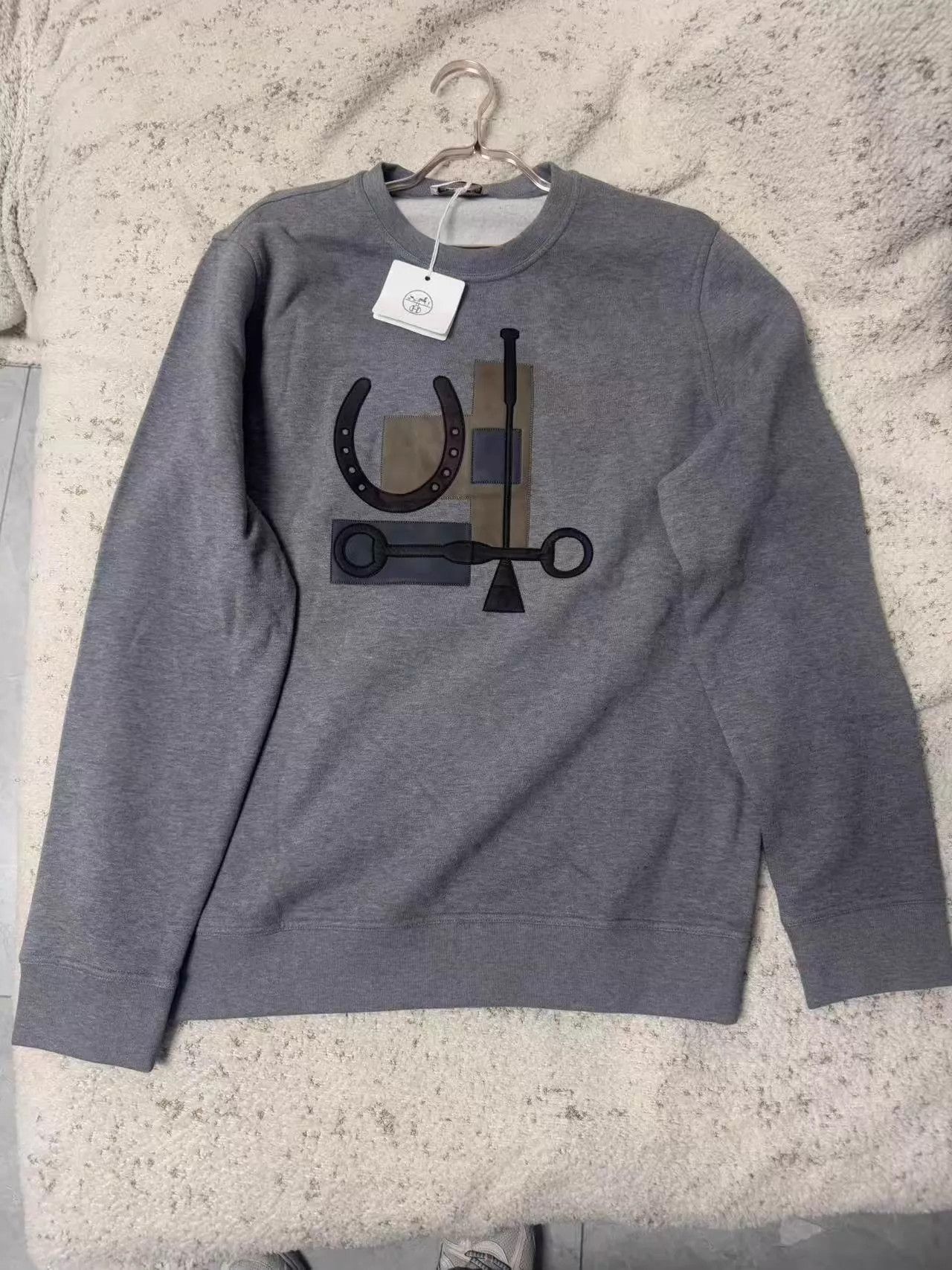 Hermes Multi Graphic Print Long Sleeve Sweatshirt Size US XL / EU 56 / 4 - 1 Thumbnail