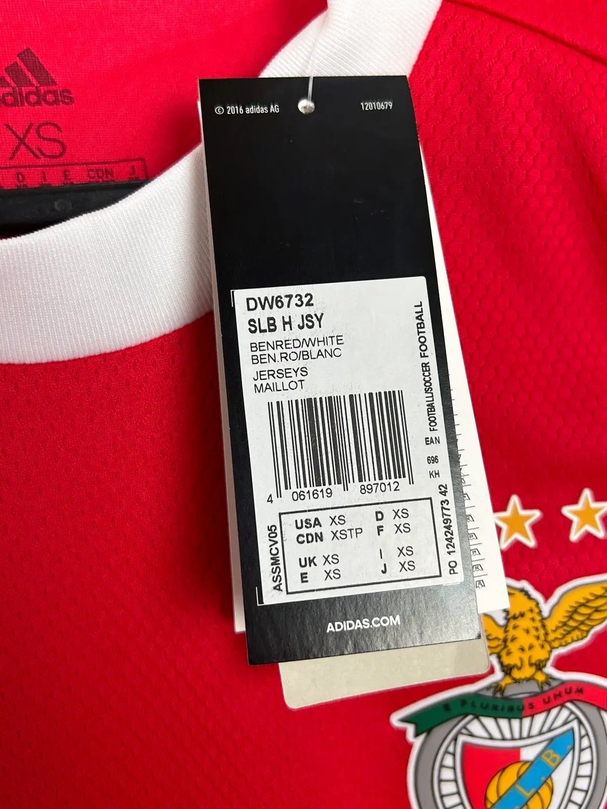 Adidas BNWT Adidas x SL Benfica 2019/20 Home Kit Soccer Jersey Size US XS / EU 42 / 0 - 4 Thumbnail