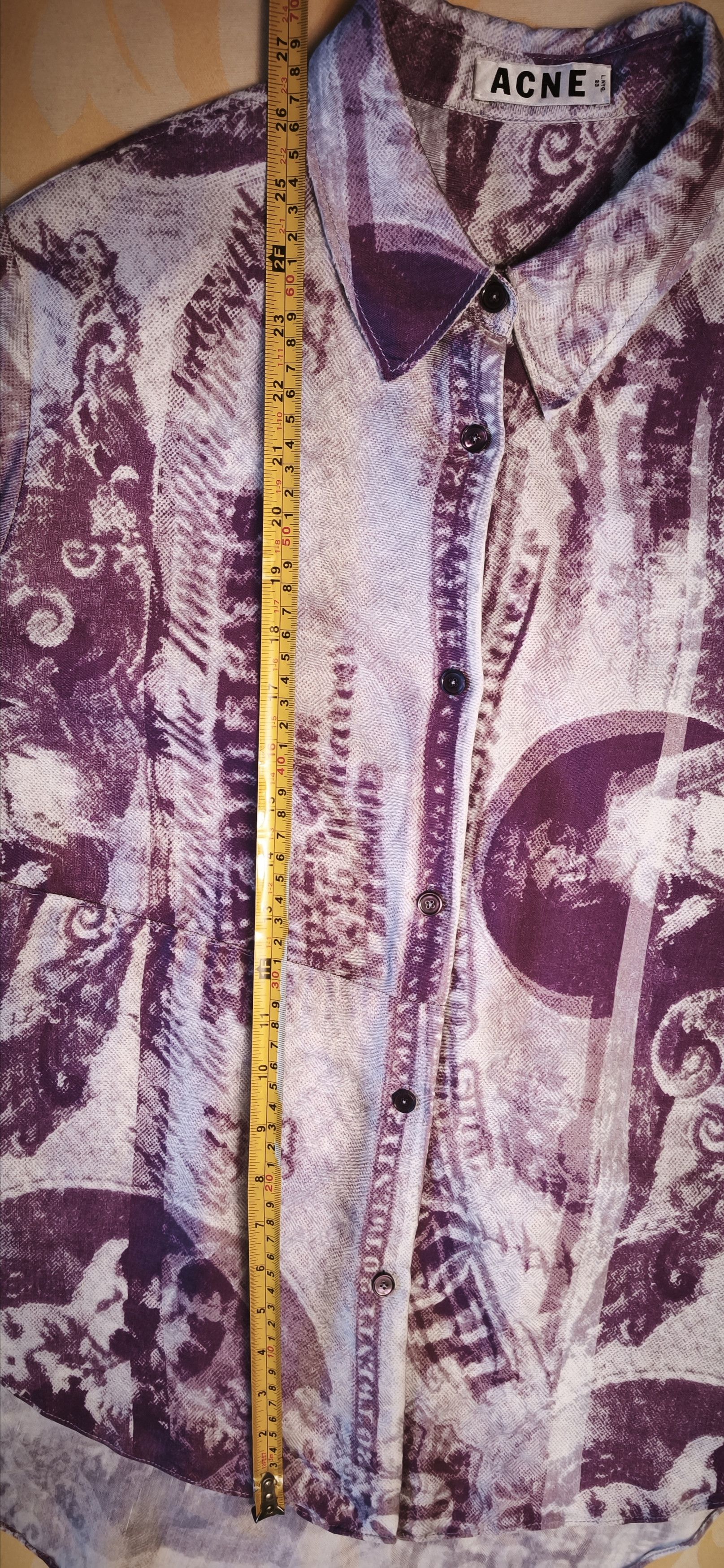 Acne Studios Oversized shirt - dollar bill-inspired print Size M / US 6-8 / IT 42-44 - 9 Thumbnail