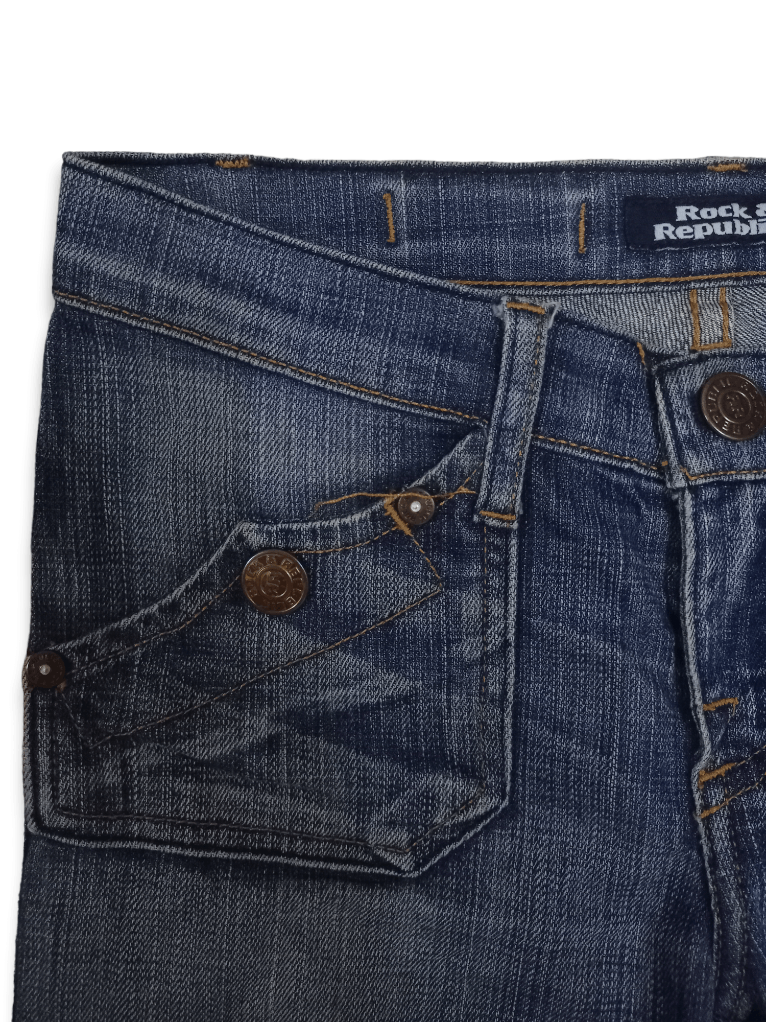 Rock & Republic Vintage Rock & Republic Blue Wash Flare Jeans Size 29" - 4 Thumbnail
