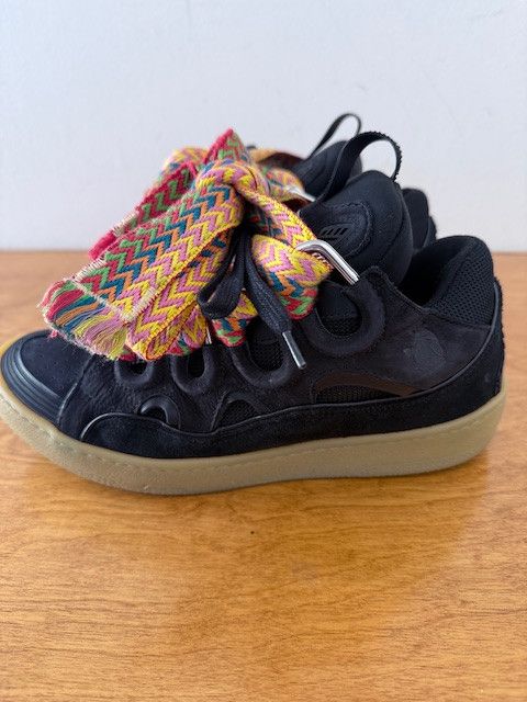 Lanvin Lanvin Curb Sneakers - Black Multicolor Laces, Size 40 Size US 7 / EU 40 - 6 Thumbnail