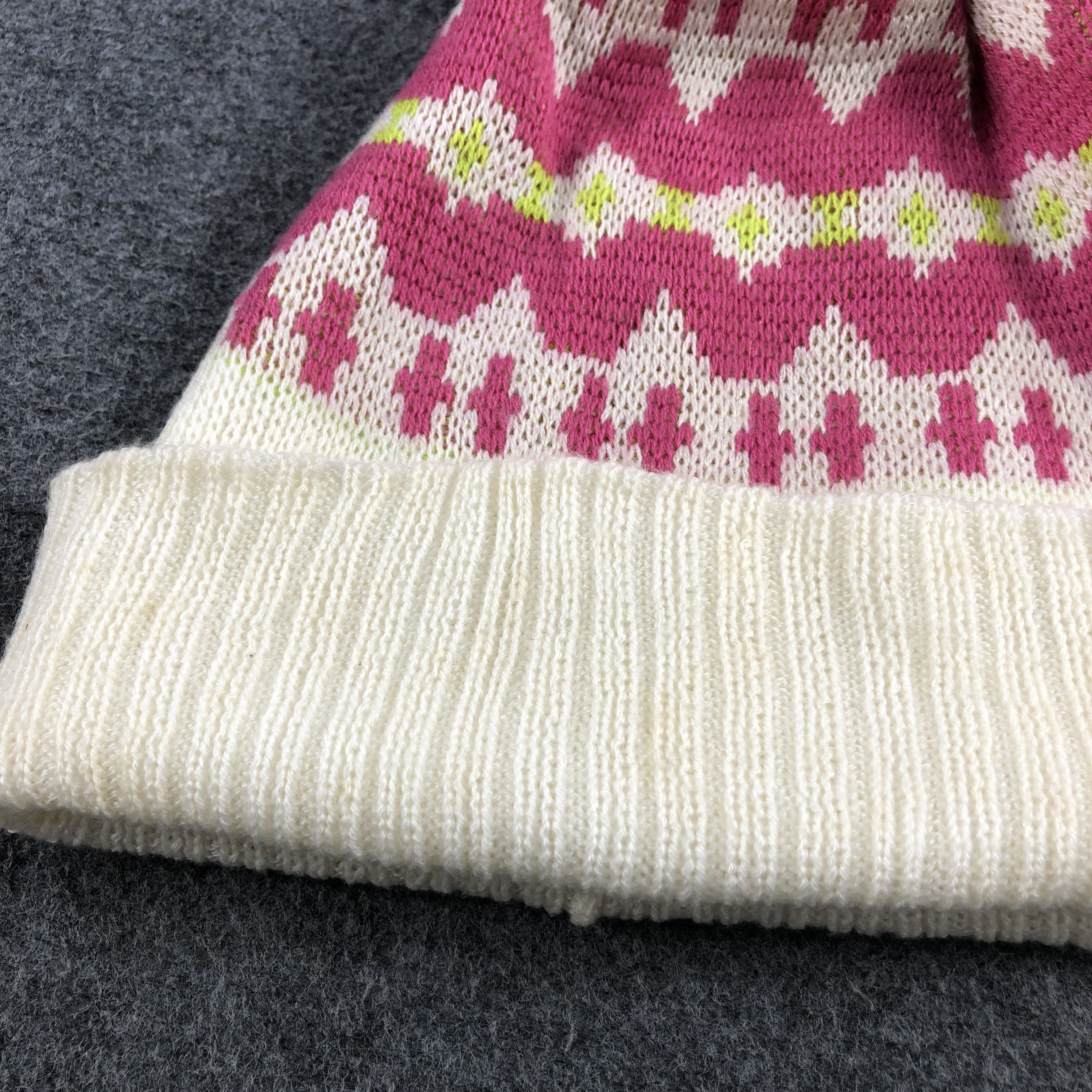 Vintage Pinkish Bobble Beanie Snowcap Snow Hat B135 Size ONE SIZE - 3 Thumbnail