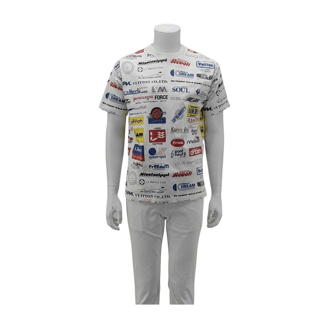 Louis Vuitton Louis Vuitton Multi Logo Graphic T-Shirt M Size US M / EU 48-50 / 2 - 1 Thumbnail