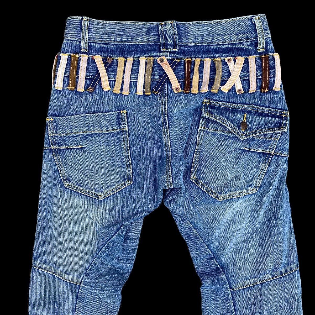 Japanese Brand × Vintage DOUBLE WAIST BREATH MINT DISTRESSED BONDAGE DENIM PANTS Size US 31 - 9 Thumbnail