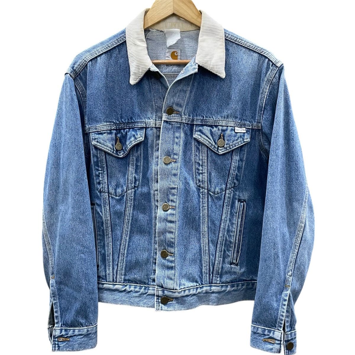 Carhartt × Vintage RARE Vintage Carhatt 100 Anniversary Denim Jacket Trucker Size US M / EU 48-50 / 2 - 1 Thumbnail