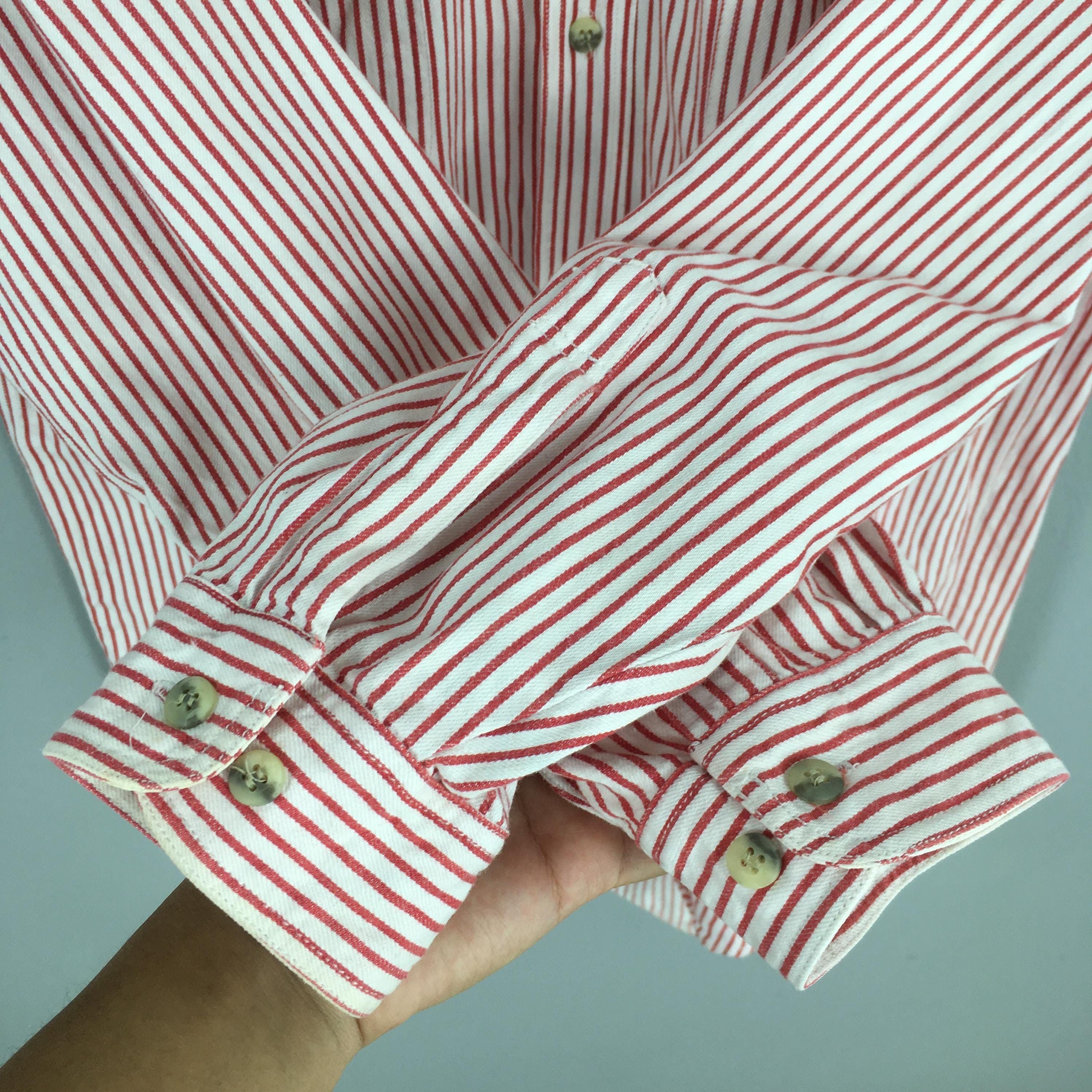 Flannel × Vintage Vintage Vertical Stripes Red Flannel Western Shirt Large Size US L / EU 52-54 / 3 - 4 Thumbnail