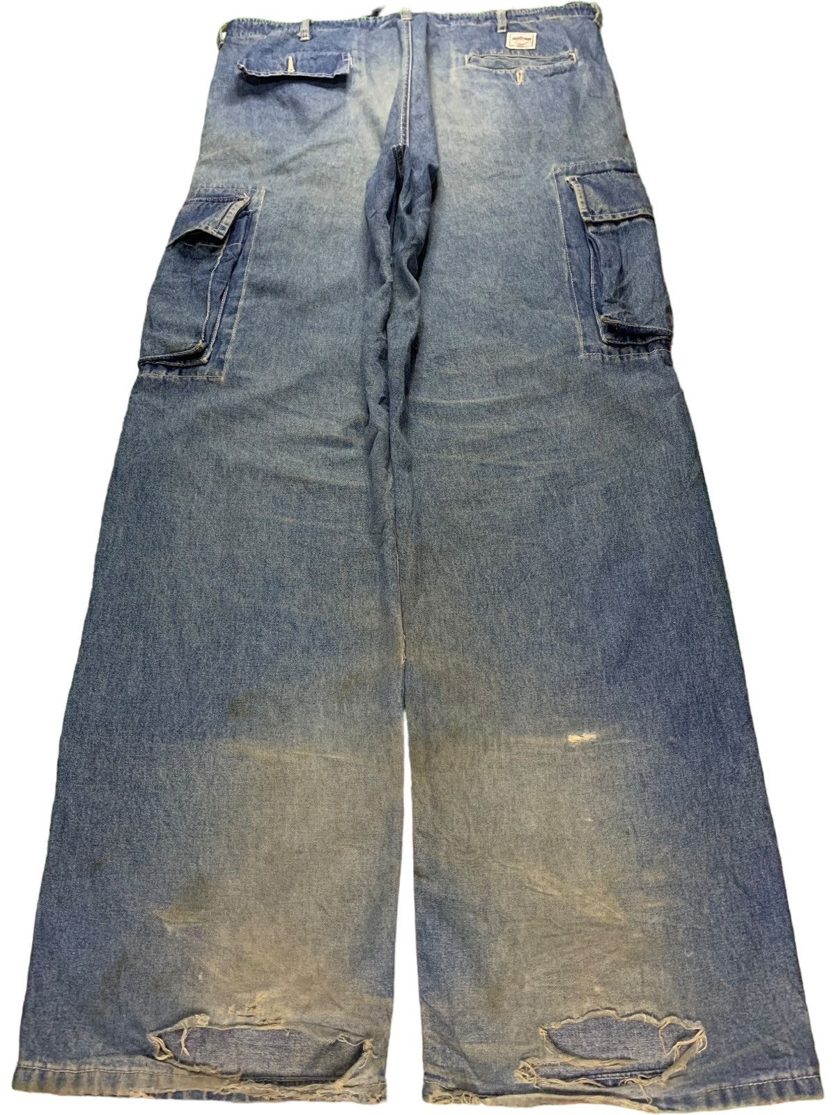 RRL Ralph Lauren Vintage USA RRL Ralph Lauren Mud Wash Baggy Cargo Jeans Size US 38 / EU 54 - 2 Thumbnail