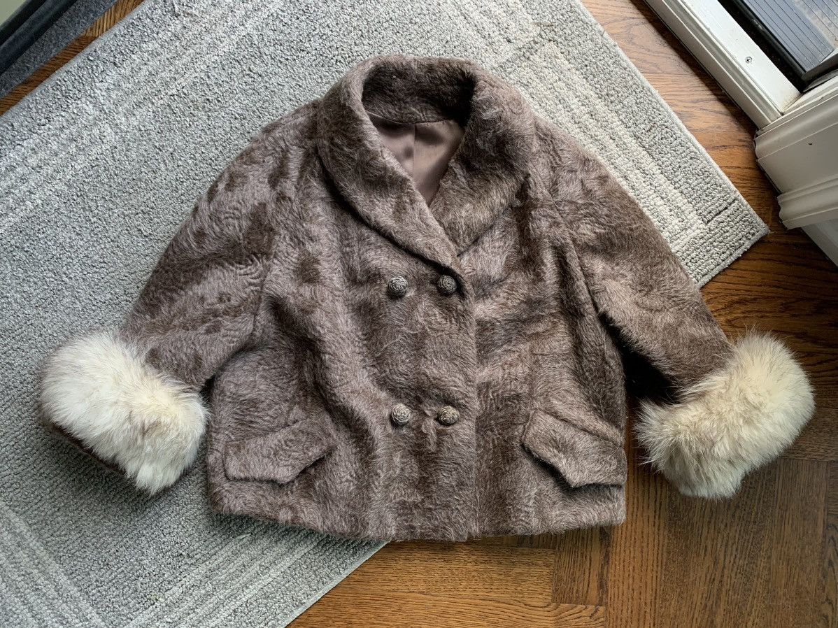 Vintage Vintage Fur Coat Skirt Set Chanel Blazer Fox Two Piece Wool Size XS / US 0-2 / IT 36-38 - 24 Thumbnail