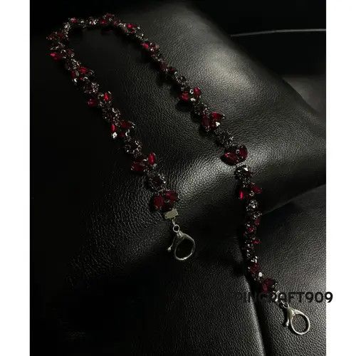 VIBE Blood Red Gemstone Chain Wallet / Belt Chain / Pants Chain Size ONE SIZE - 2 Thumbnail