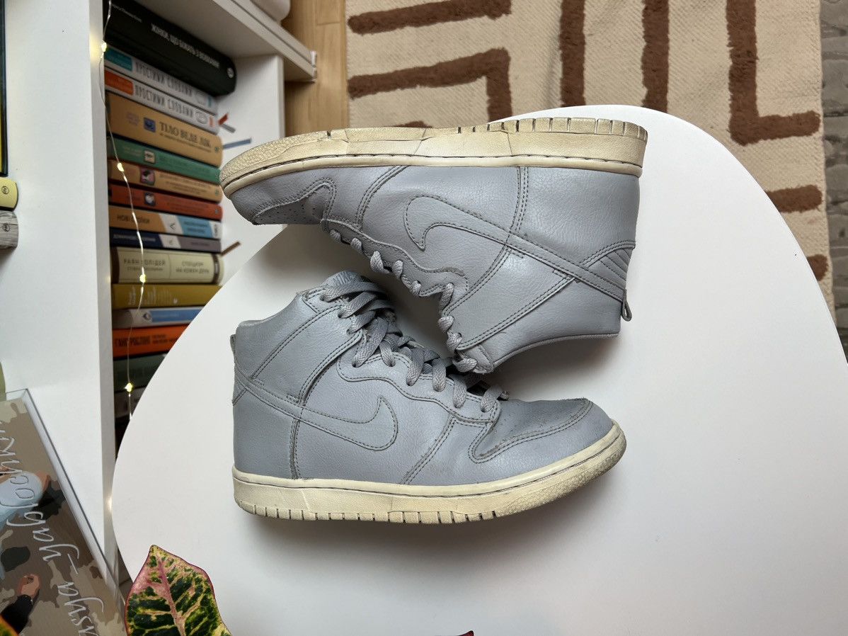 Vintage Nike dunk wolf gray leather hi-top Size US 6.5 / IT 36.5 - 3 Thumbnail