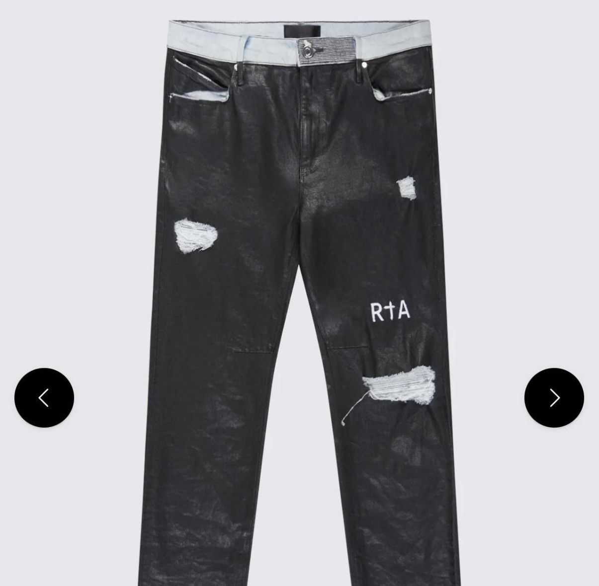 Rta Black RTA Bryant Distressed Jeans Size US 30 / EU 46 - 2 Thumbnail