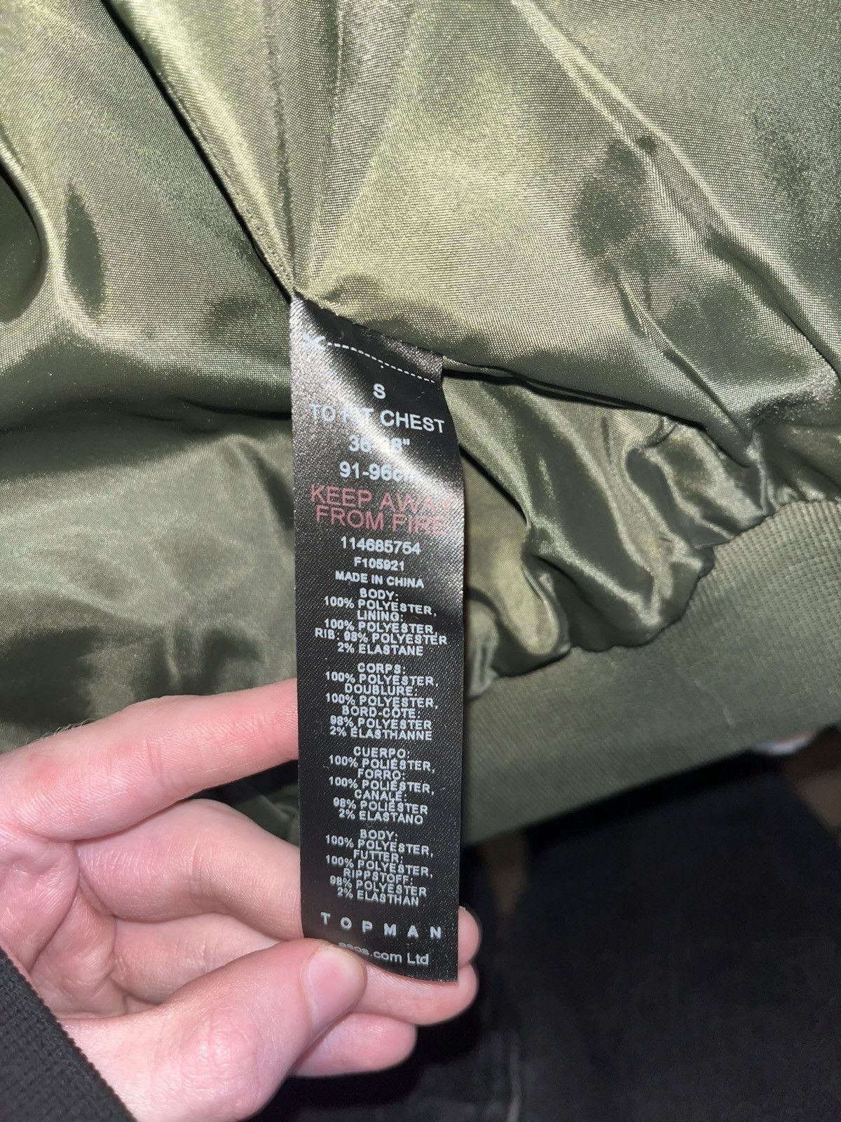 Topman × Vintage Green bomber jacket Size US S / EU 44-46 / 1 - 6 Thumbnail