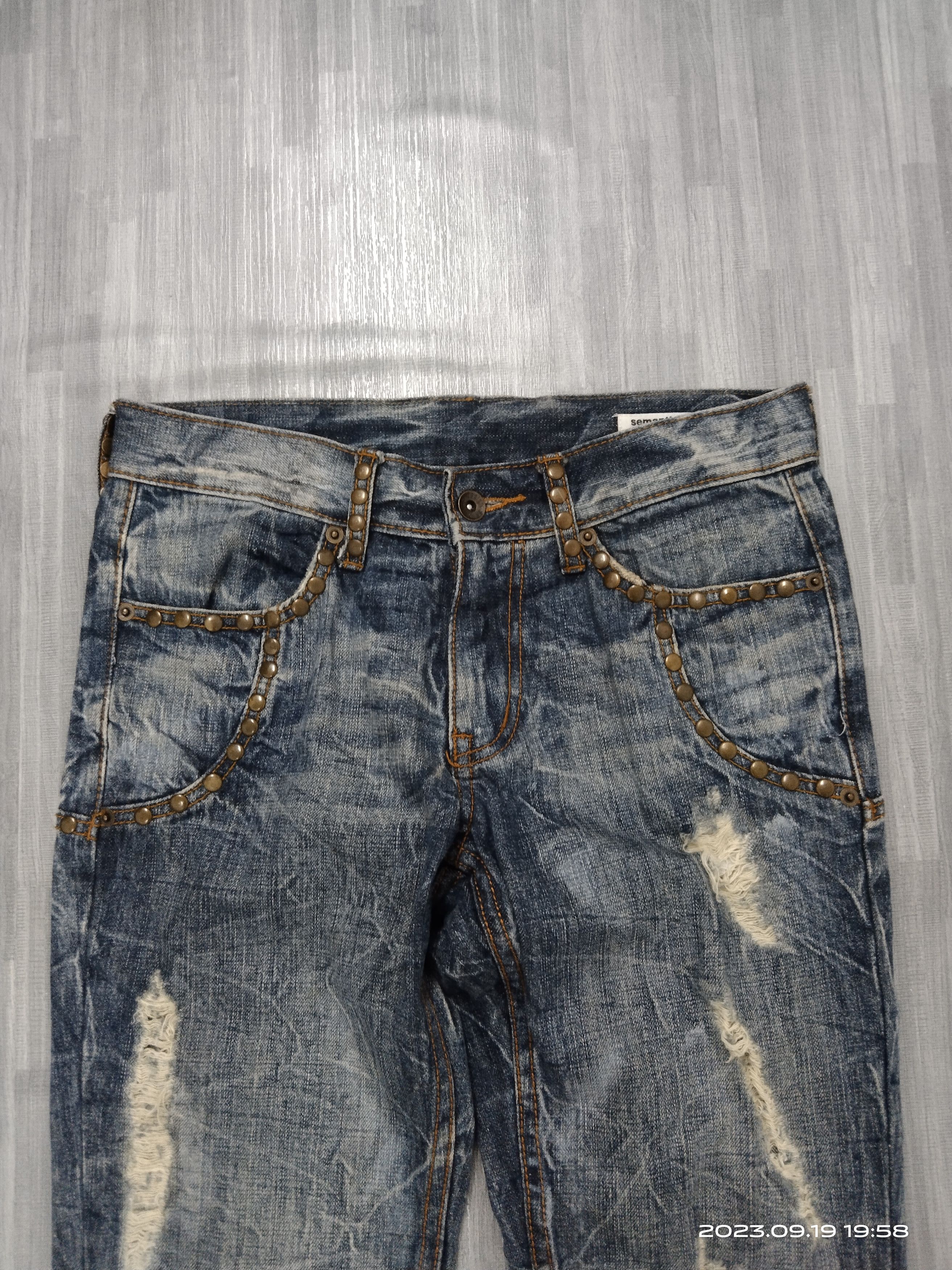 Other FLARE SICK RIPED STUDDED SEMANTIC DESIGN Size US 28 / EU 44 - 4 Thumbnail