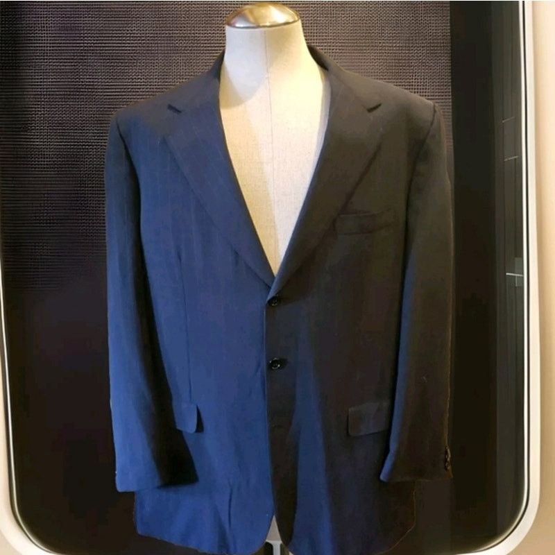 Brioni Brioni Blue Wool Dual Vents 3Btn Jacket 46 L Size 46L - 1 Thumbnail