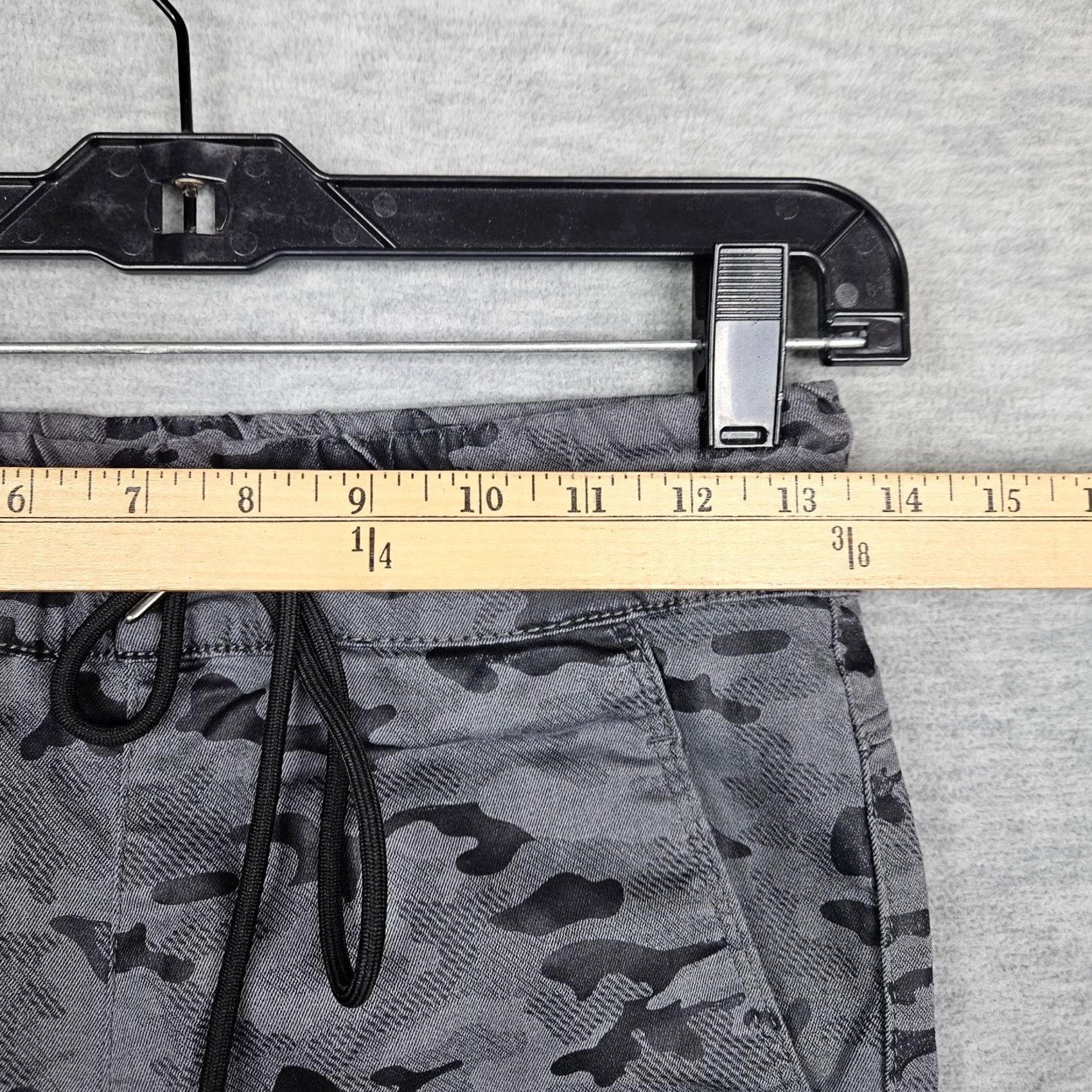 Vintage Bevy Flog Bevy Flog Gray Black Camo Women's Pull-on Elastic waist Skinny Pant Sz 24 Size 42" / US 20 - 3 Thumbnail